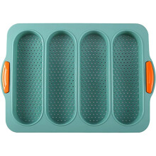 French Bread Pan Non-Stick Silicone 12 x 8 x 2.5 in Dark