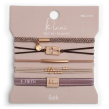 K'lani Faith Armbänder für Frauen - Elastische Armbänder und Boho Haargummis - Süße Haargummis für Frauen