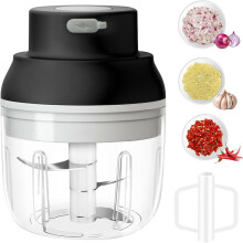 Garlic Chopper Electric 250ml 2-in-1 Mini Food Processor