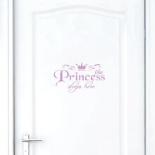 Princess Wall Decals Sleep Here for Kids' Bedroom