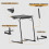 TV Tray Table Black Adjustable Folding 20.5x15.7 Inch 4