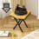 Foldable Ottoman Foot Rest Pink Upholstered 1 Pc 7