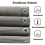 Deck Chair Replacement Fabric Black Gray 4 Cords 2