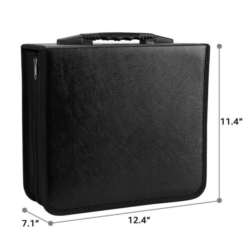 Portable CD DVD storage bag PU leather 520-disc 1