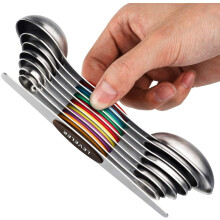 Magnetic Measuring Spoons Stainless Steel 8-Piece