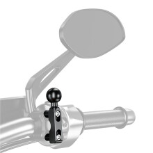 2X Adapter Motorcycle Handlebar Brake Clutch Control Mount 25mm Ballhead Base