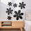 Acrylic Mirror Wall Decor Stickers Flower 6 pcs 2