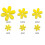 Acrylic Mirror Wall Decor Stickers Flower 6 pcs 3