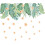 Tropical leaf wall decals removable jungle green palms 1 set 6