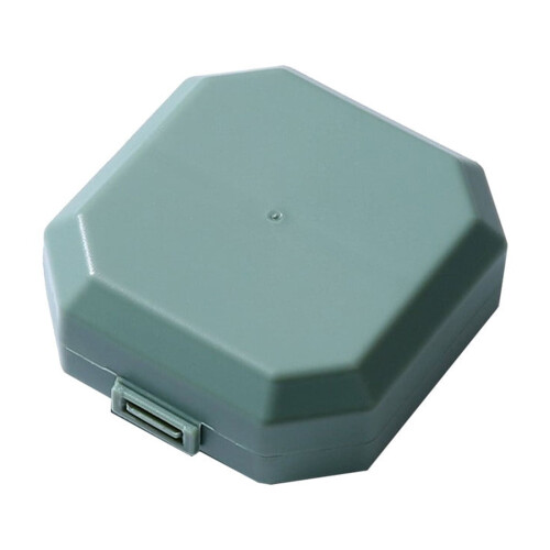 Portable plastic vitamin storage box light green 1