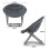 Moon Chair Folding Seat Stool with Metal Frame Gray 2