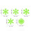 Snowflake Stickers Luminous 50PCS 2