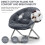 Moon Chair Folding Seat Stool with Metal Frame Gray 7