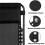Deck Chair Replacement Fabric Black with 4 Cords 4