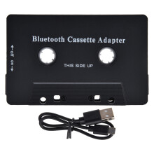 Wireless Car Cassette Adapter with Bluetooth and USB Cable