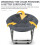 Moon Chair Folding Seat Stool with Metal Frame Gray 5
