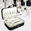 Jewelry Box PU Leather Double Layer Black 3