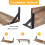 Wooden wall shelf floating storage shelf 30cm 5