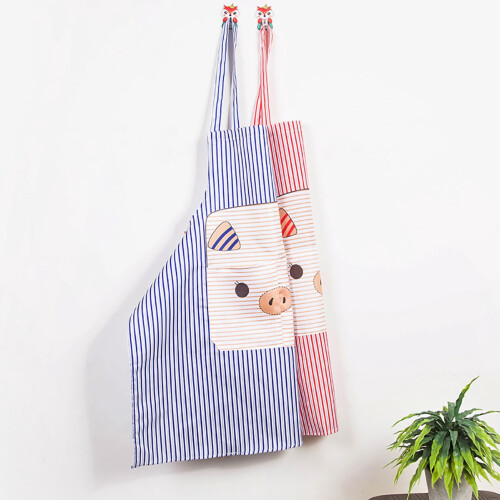 Lovely Pig Polyester Sleeveless Apron with Pockets 2