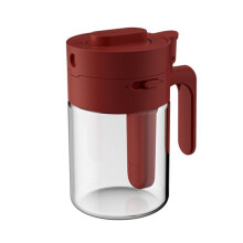 Seasonings and Spices Organizer,2-In-1 Spice Holder, Detachable Spice Jar with Spoon Wine Red