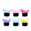 Xeyise Eyeliner Stencils ABS Crescent Shape Reusable 5pcs 2