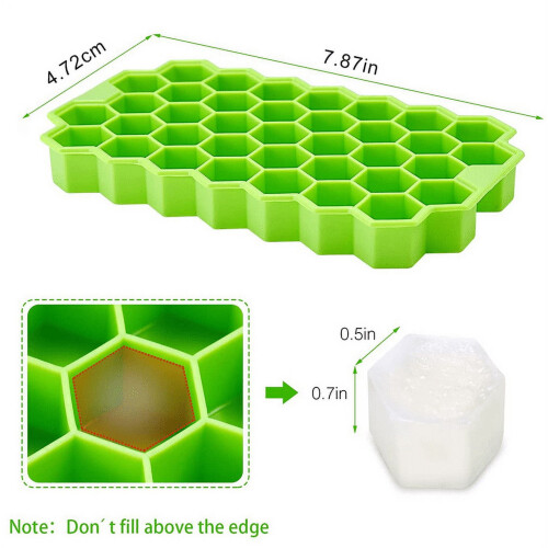 Ice Cube Trays with Lids 2-Pack Silicone BPA-Free 2