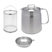 Stainless Steel Deep Fryer Pot with Basket 2L