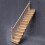 Miniature Wooden Stairs 1:12 Scale Left-Handrail 1
