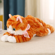 White Cat Stuffed Animal Soft Realistic Kitten 15 Inch