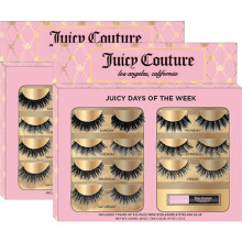 Juicy Couture 3D Faux Mink Wimpern - 14 Paare mit Applikator & Wimpernkleber, natürlicher Look