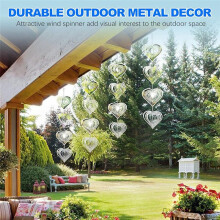 4 X Reflektierende Doppelseitige Vogelreflektoren in Herzform, Glitzerndes Windspiel Aus Metall für Drinnen und Draußen, Gartendekoration