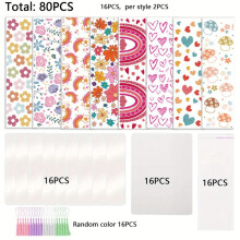 16pcs Acrylic Bookmark Blanks ,Blank Bookmarks Waterproof UV DTF Transfers Stickers for DIY Crafts Hanging Tag Gift