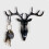 Deer Head Wall Coat Hook PS Material 18.5x17cm 2