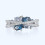Women's X-Shape Cubic Zirconia Ring Vintage Style 8