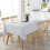 Waterproof PVC tablecloth white checkered 55x71 inch 3
