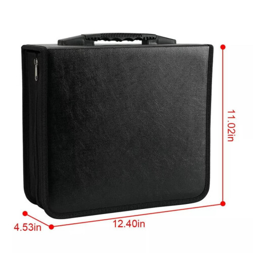 Portable CD DVD storage bag PU leather 400-disc 1