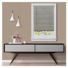 Cordless Room Darkening Faux Wood Blind Grey 31"x64" 2"
