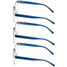 Reading Glasses Matte Translucent Lightweight 3 Pairs