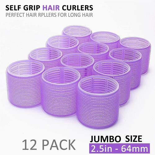 Hair Rollers Large Self-Grip 12 Pieces 1