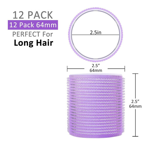 Hair Rollers Large Self-Grip 12 Pieces 2