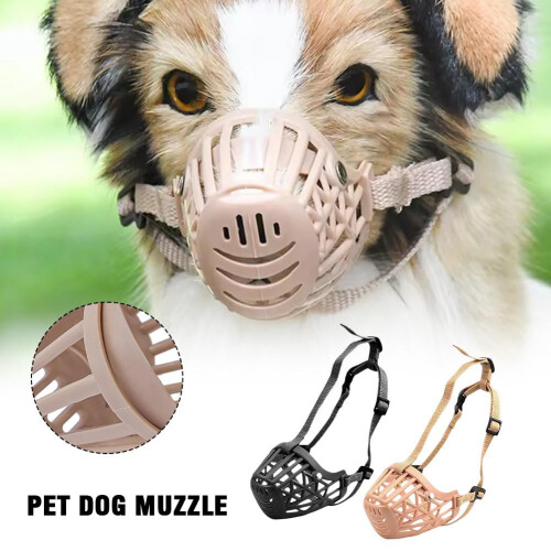Soft Plastic Dog Muzzle Basket with Adjustable Straps 2