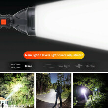 Tinglu LED tactical flashlight USB rechargeable
