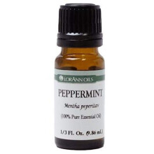 Huile de menthe poivrée LorAnn (100% pure, alimentaire), flacon compte-gouttes de 10 ml