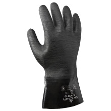 SHOWA 6780 Neoprene Chemical Resistant Safety Glove with Cotton Liner and Rough Grip, Food Safe, 12" Length, Large (12 Pair)