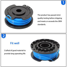 6pcs Lawn Mower Trimmer Coils with 3-Coil Caps 14443120 for  LTR 18-30