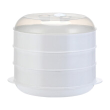 ABS microwave food steamer 3-tier