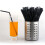 Black plastic flexible drinking straws 300 pcs 0.23mm 3