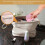 Double Layer Makeup Bag Off-White Leather 1pc 3