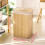 Bamboo laundry basket foldable with removable lid and liner 2