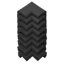 Coussins de Coin Kidkusion, Noir - 8 Pack | Protection en Mousse; Sécurité Mobilier; Garde Bord